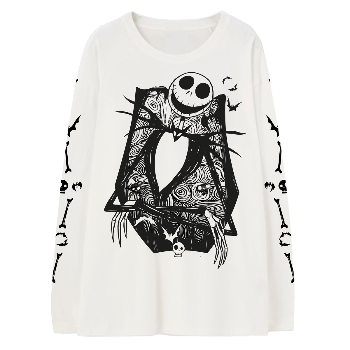 The Nightmare Before Christmas White Long Sleeve Unisex T-shirt