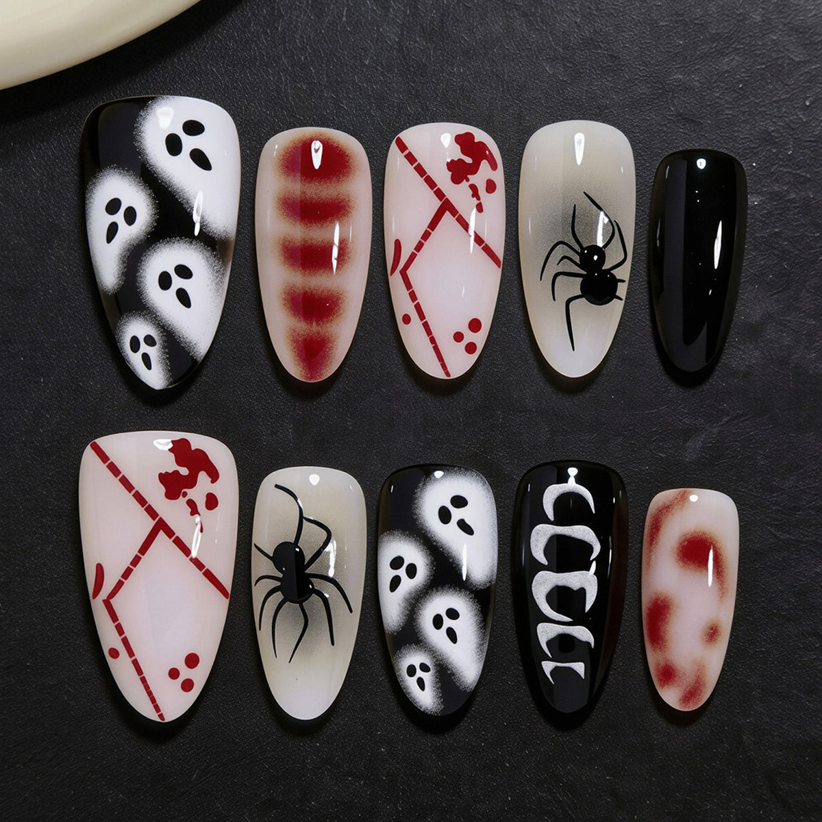 Halloween-Themed Artistic Press-On Nails Stornfield