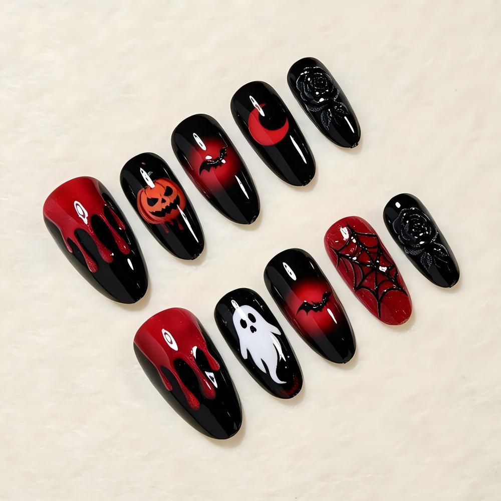 Festive Halloween-Themed Nail Art Set Stornfield