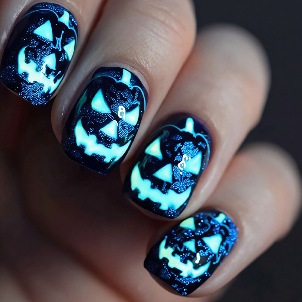 Halloween Glow-in-the-Dark Press-On Nail Art Stornfield