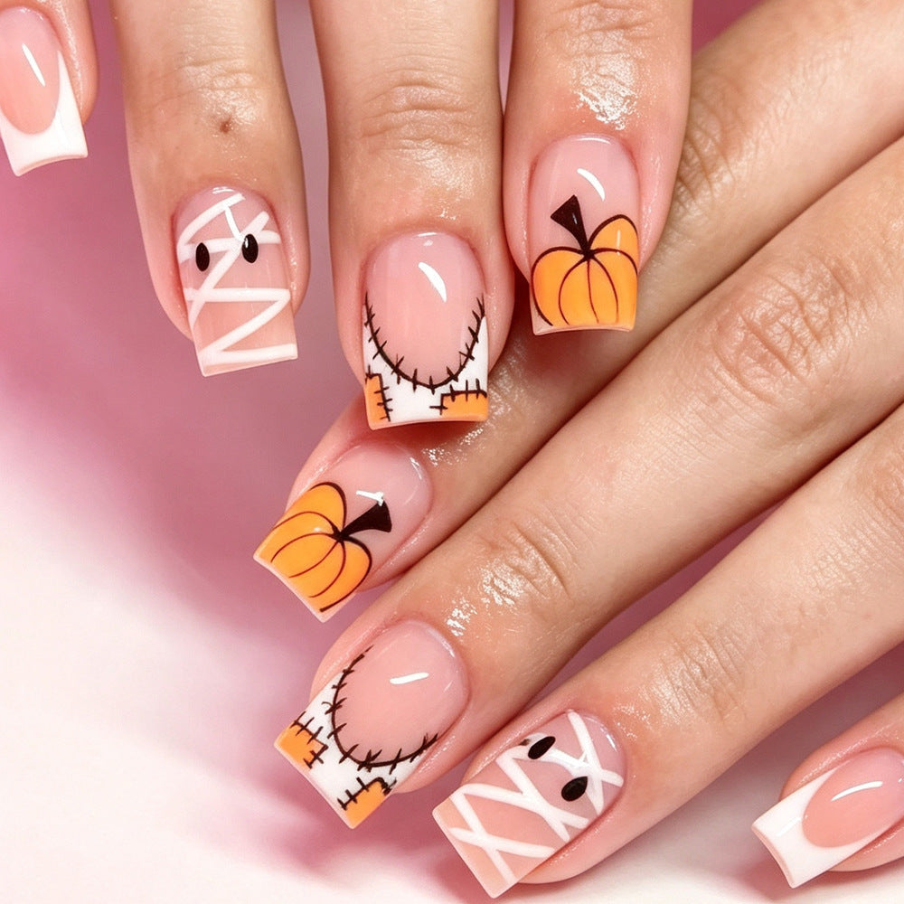 Halloween-Themed Press-On Nail Art Stornfield