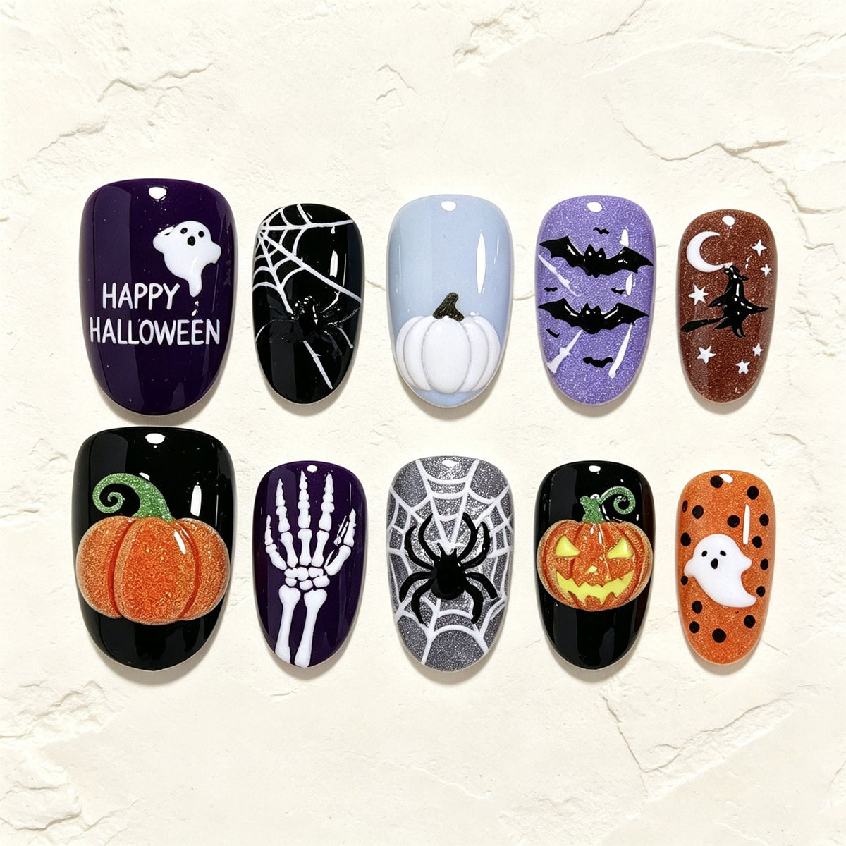 Halloween-Themed Nail Art Set Stornfield