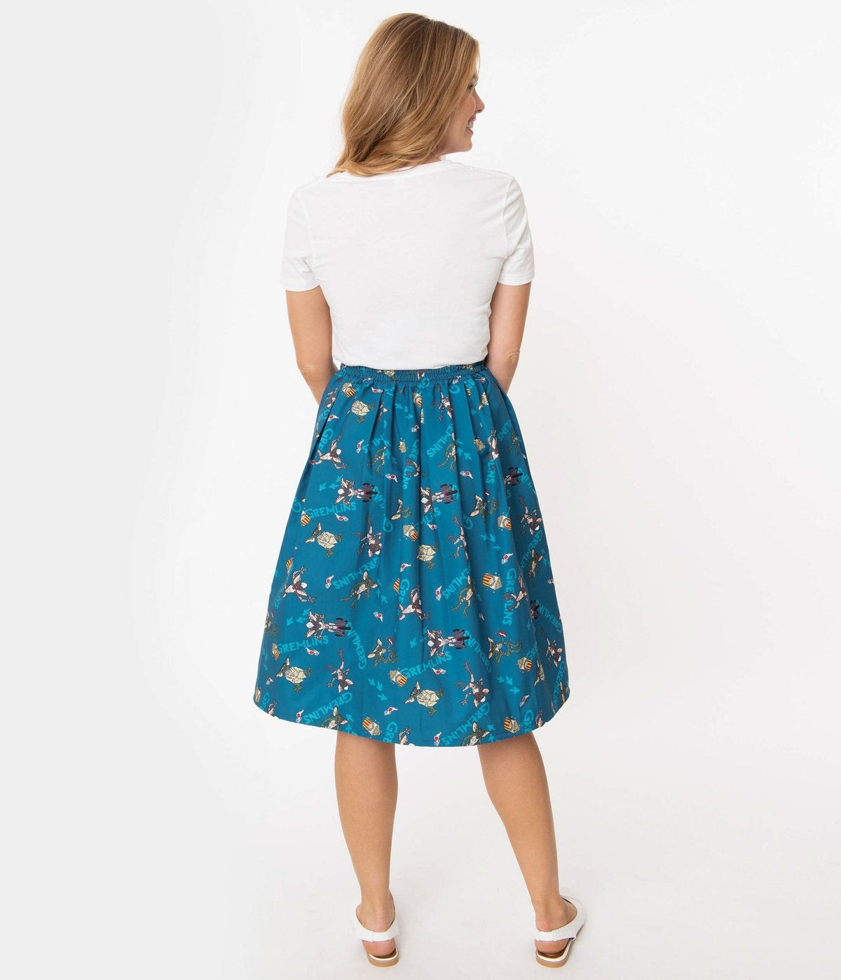 Unique Vintage X Gremlins The First Batch Print Jayne Swing Skirt