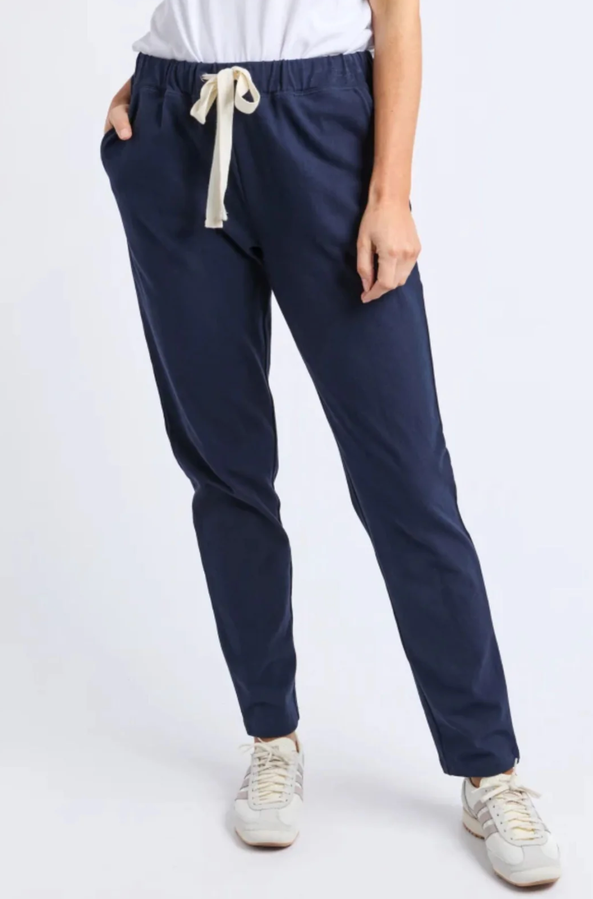 Monday Pants – Unisex Cotton Trousers | Navy Casual Tapered Fit - Brumz