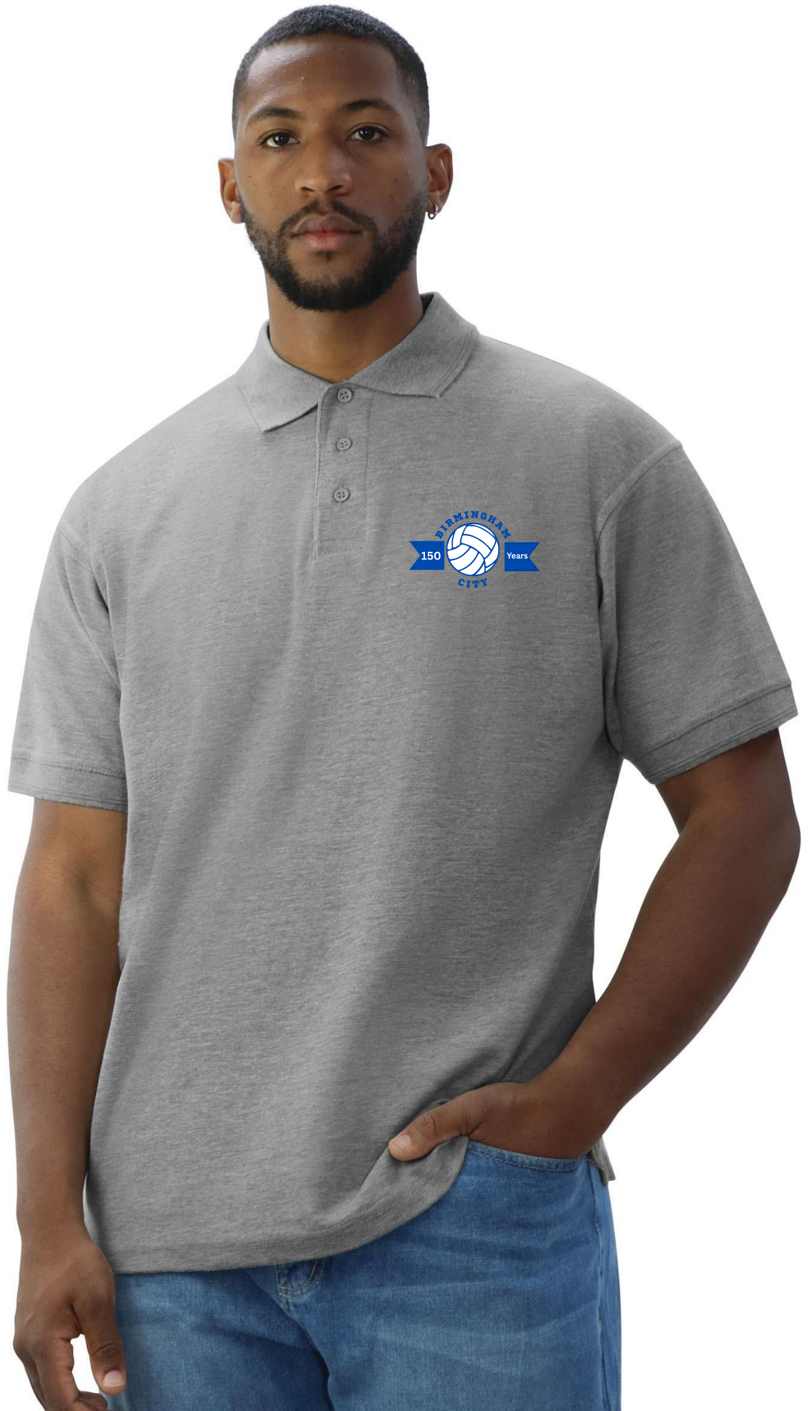 150 year embroidered polo.