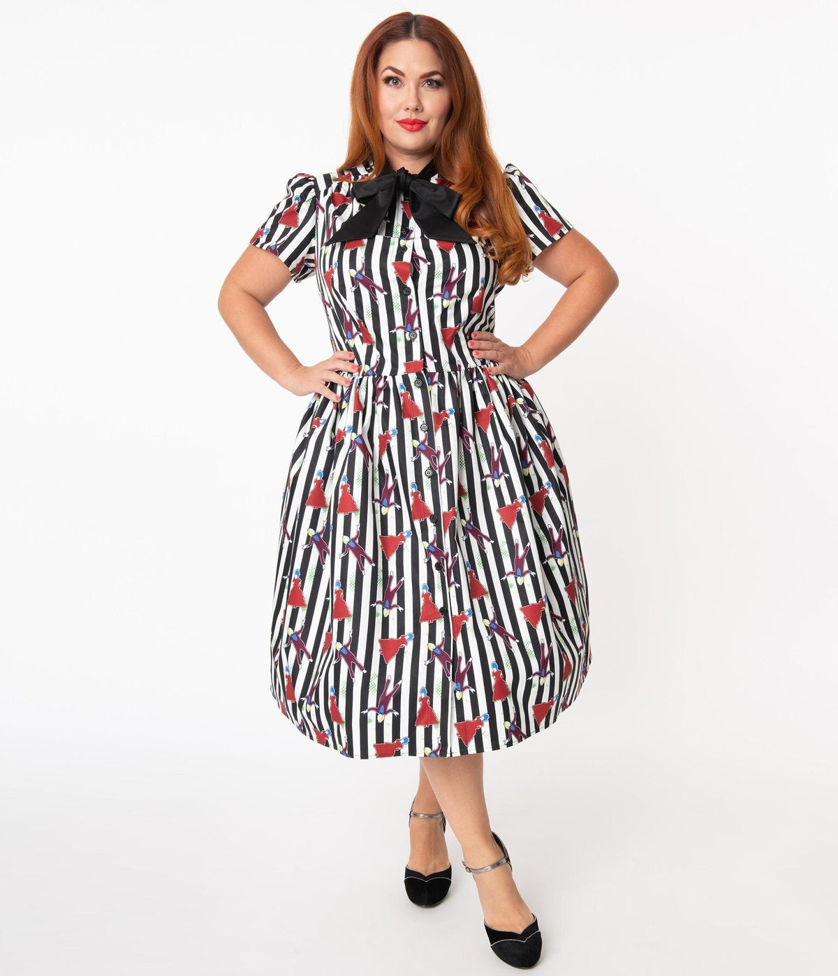 Unique Vintage X Beetlejuice Wedding Nightmare Cora Swing Dress