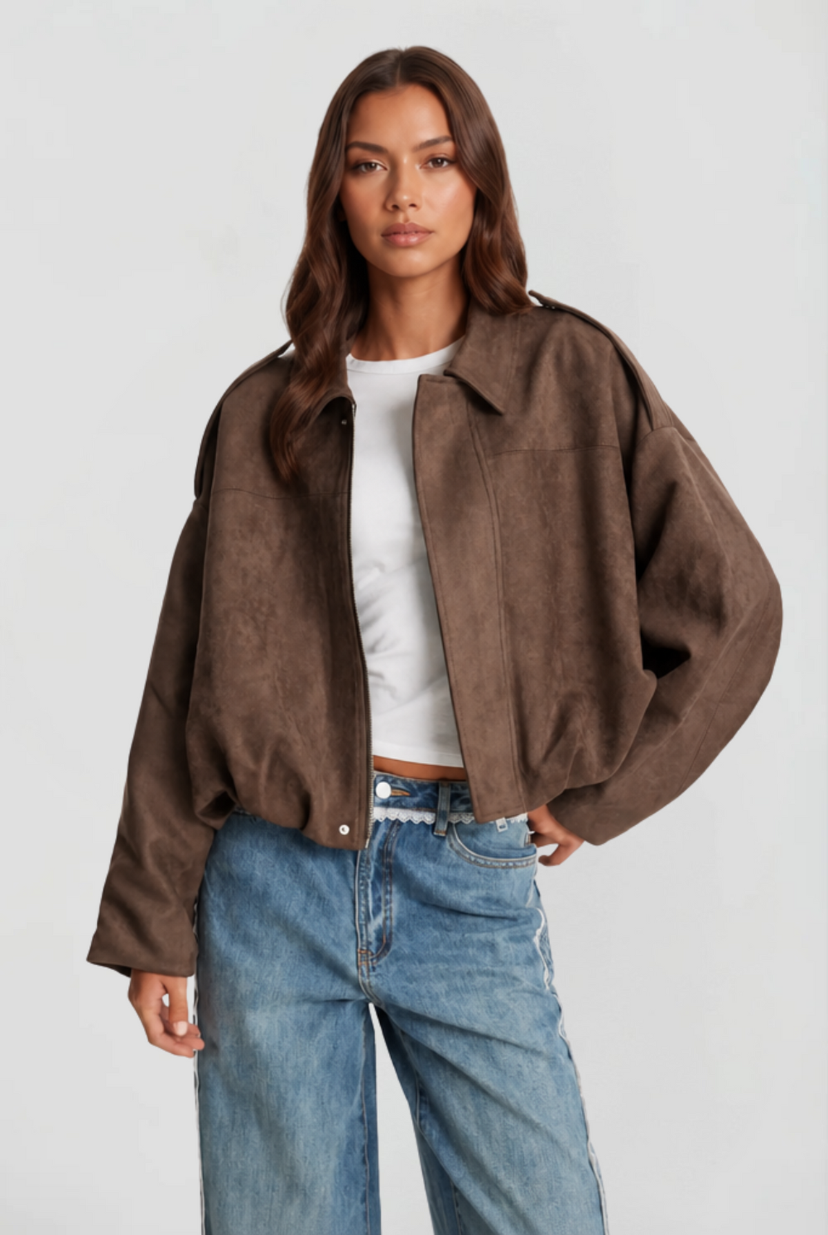 Oversized Suede Jacket