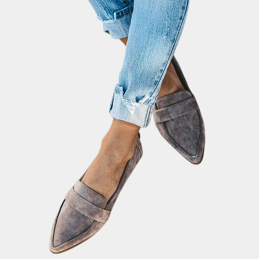 Women's Pointed Loafers with Slip-On Design