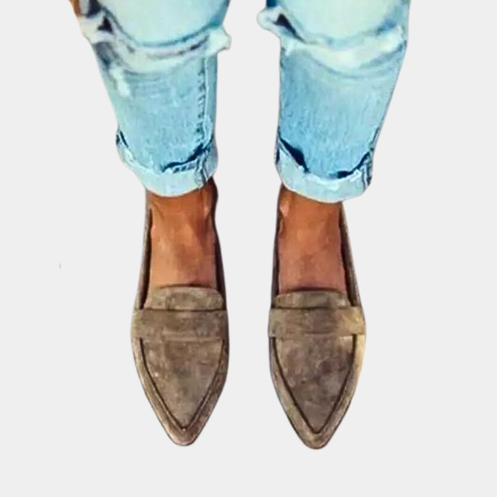 Women's Pointed Loafers with Slip-On Design