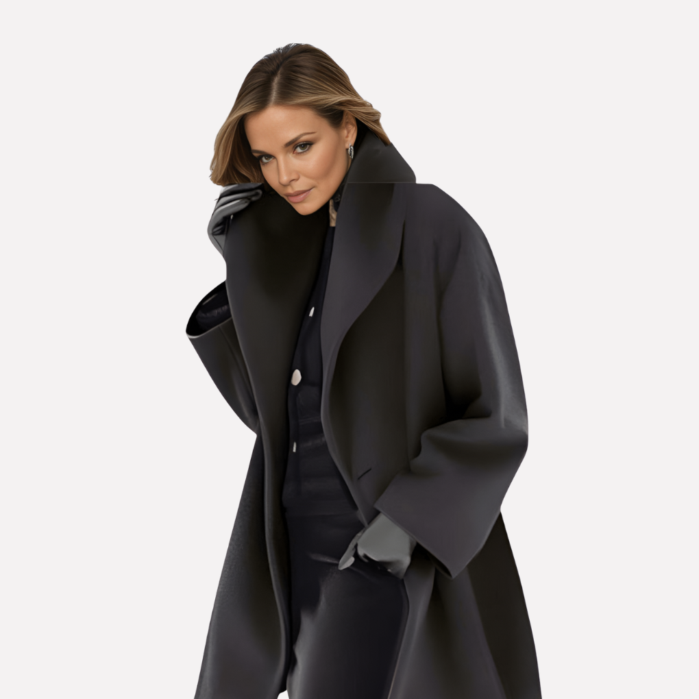 Women's Oversized Collar Coat Hip-Length Long Sleeve