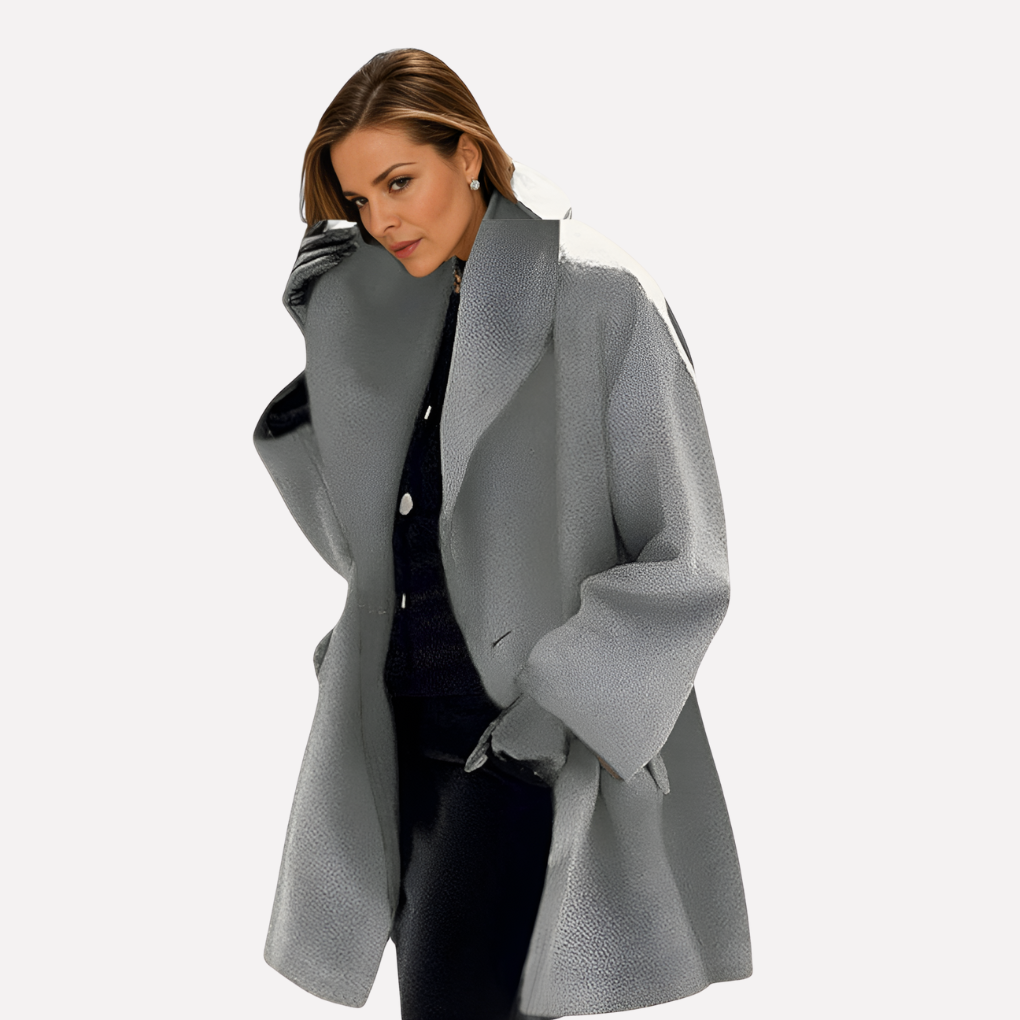 Women's Oversized Collar Coat Hip-Length Long Sleeve