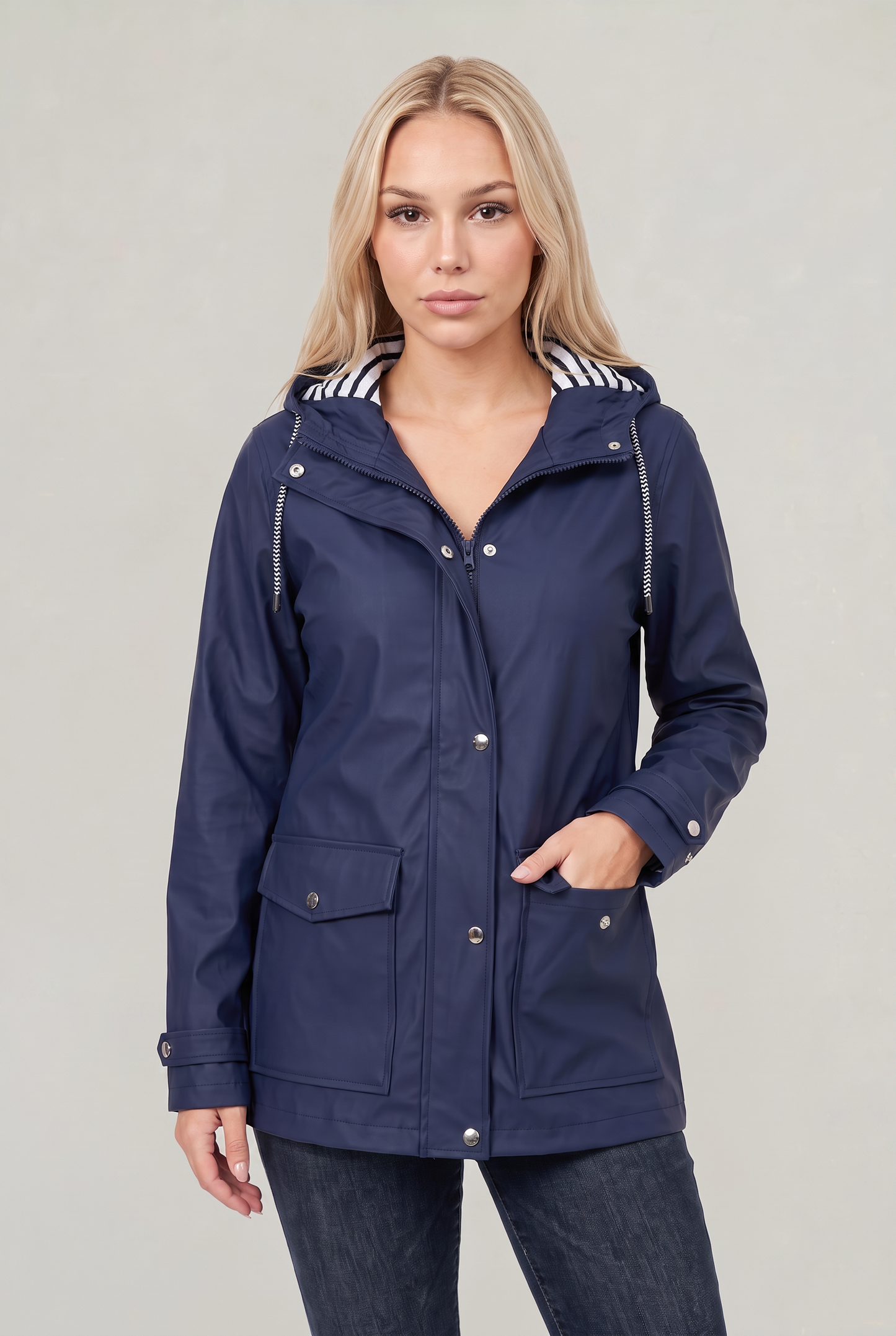 Women’s Hooded Lightweight Waterproof Rain Jacket