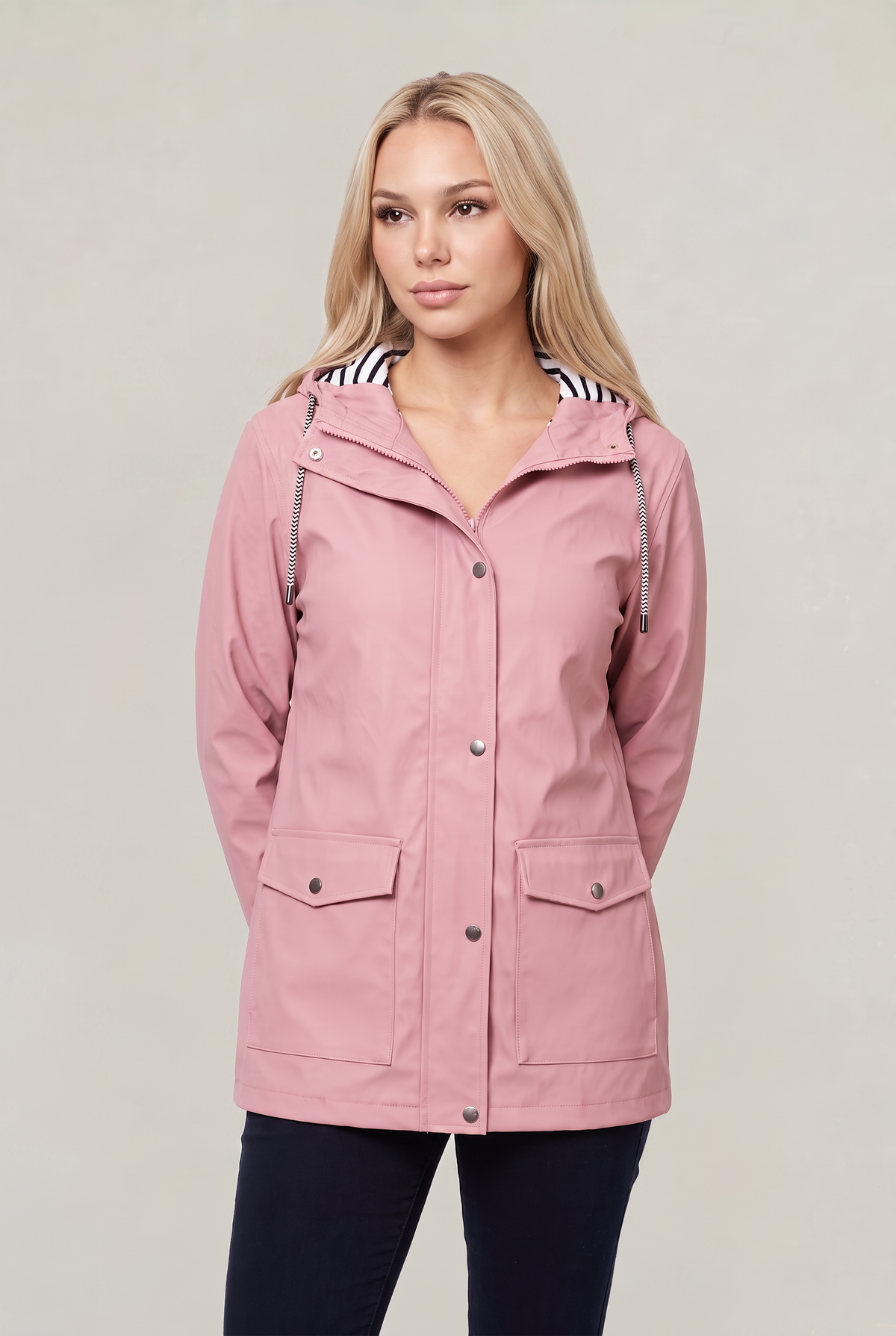 Women’s Hooded Lightweight Waterproof Rain Jacket