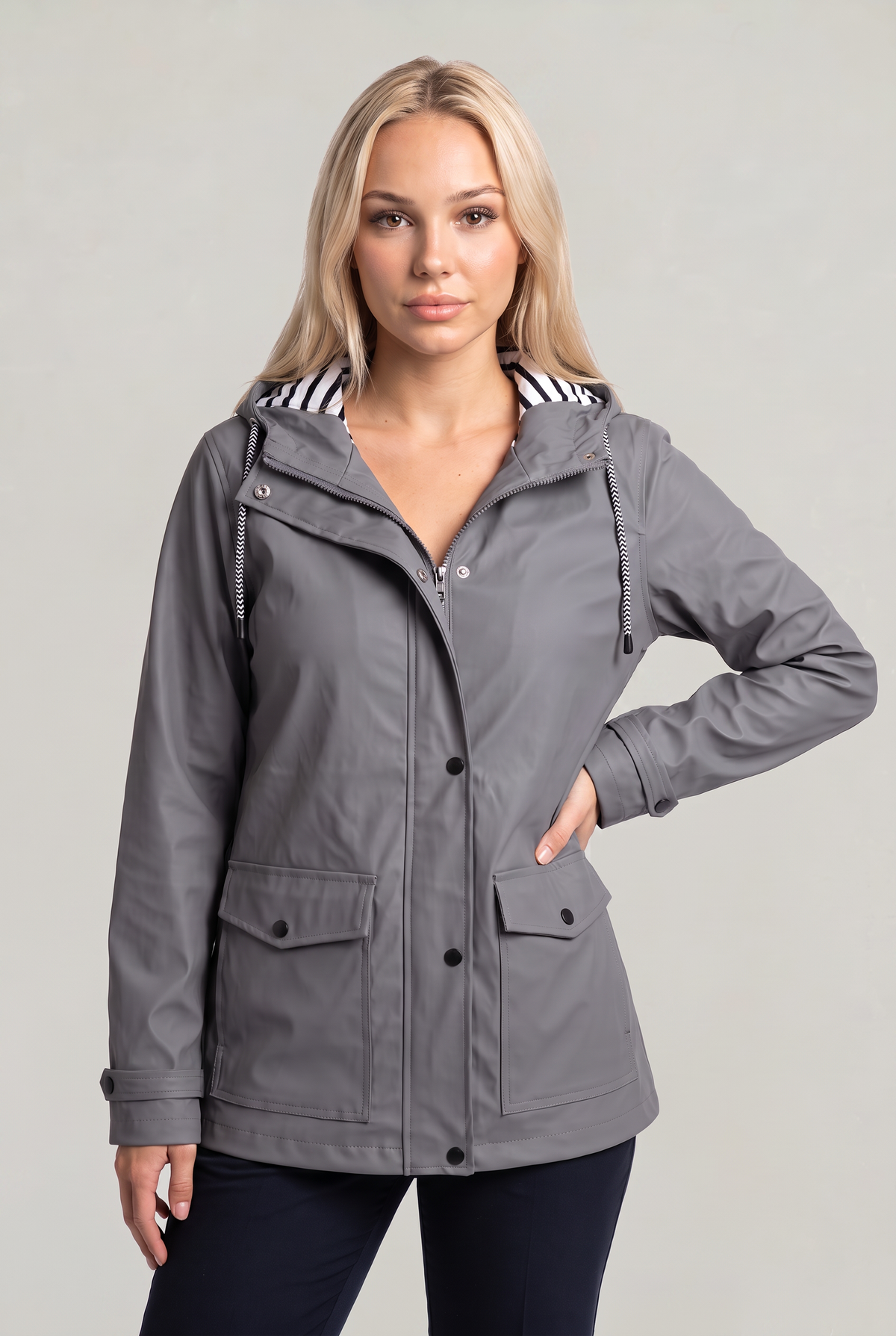 Women’s Hooded Lightweight Waterproof Rain Jacket