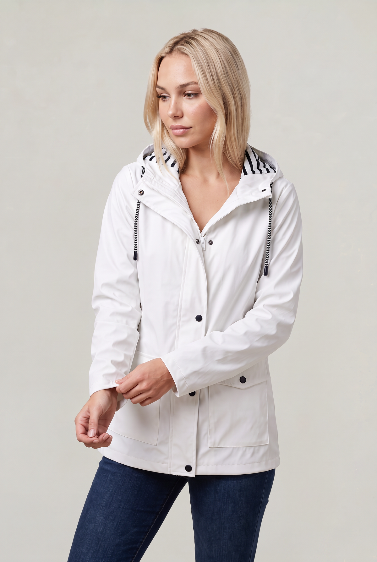 Women’s Hooded Lightweight Waterproof Rain Jacket