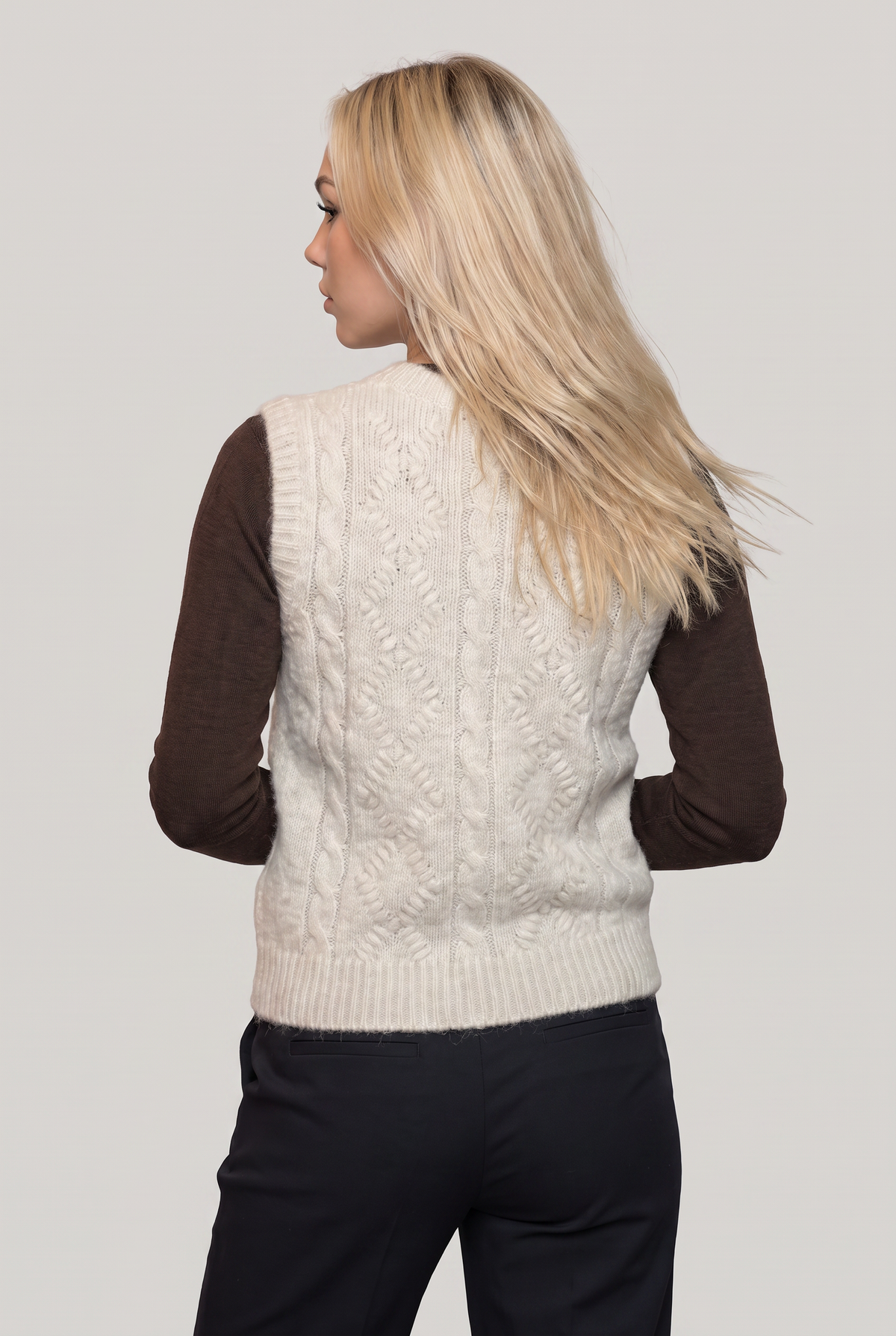Women's Cable Knit Jumper Vest