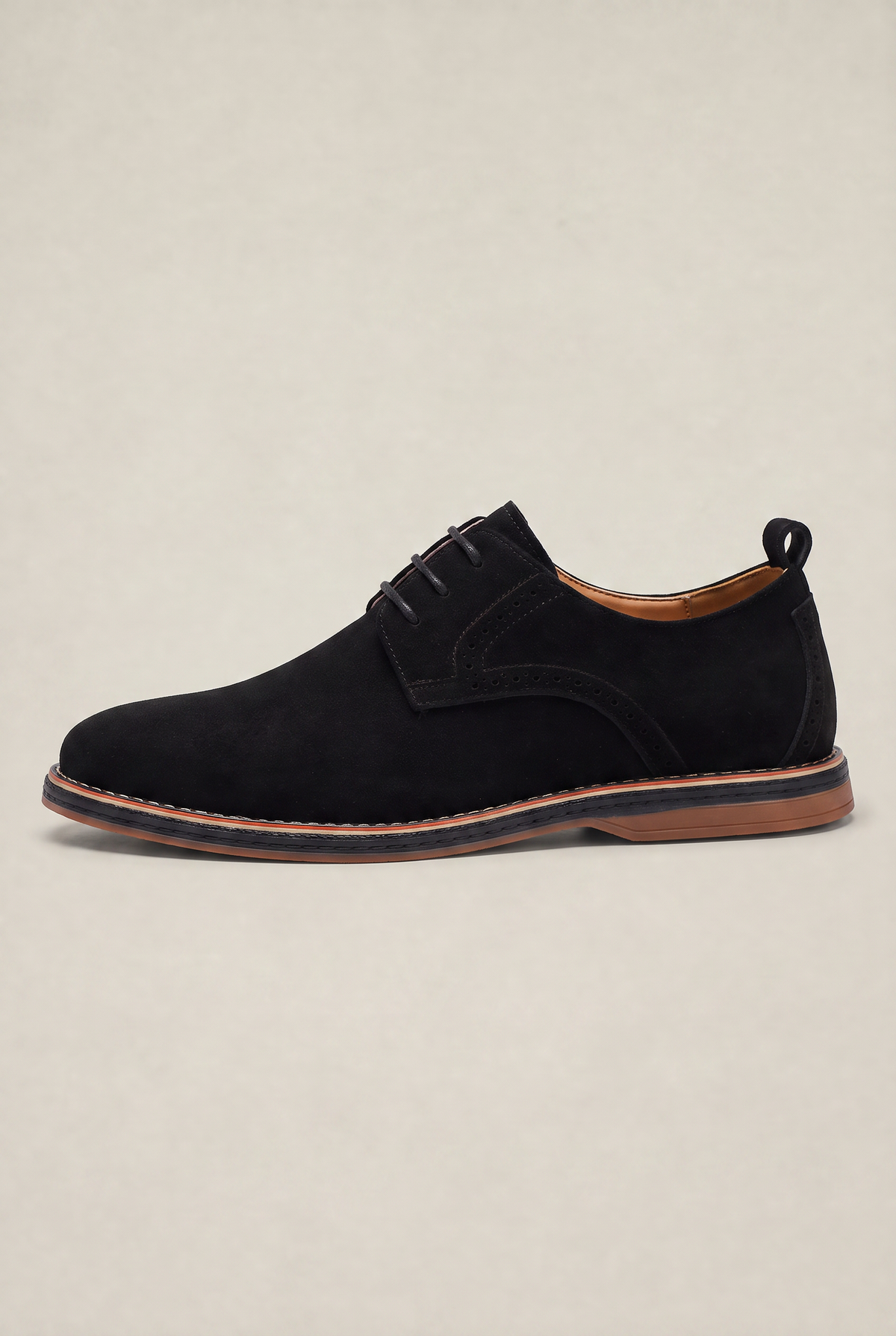Men's Suede Look Brogue Derby Shoes