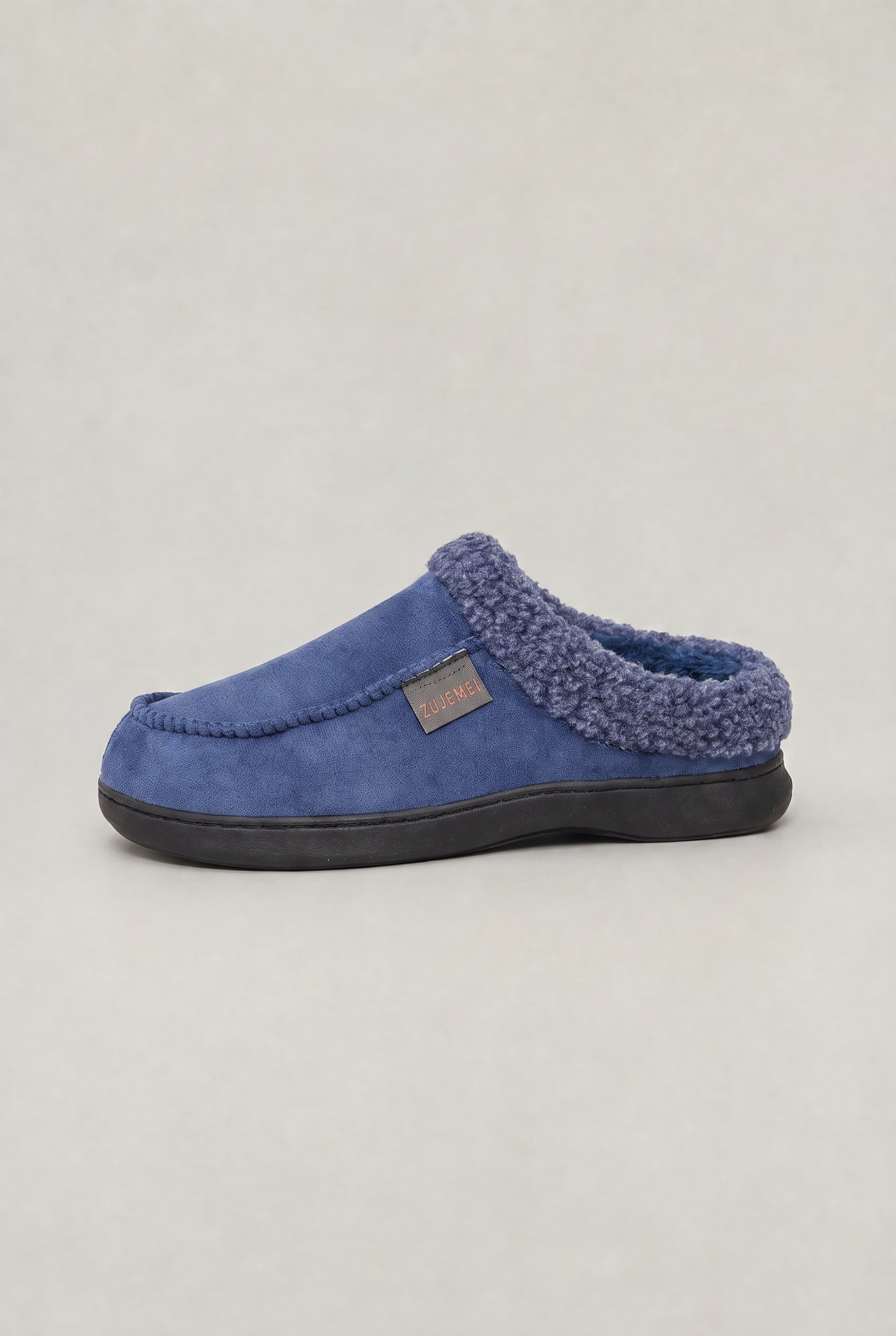 Men's Fleece-Lined Suede Slippers