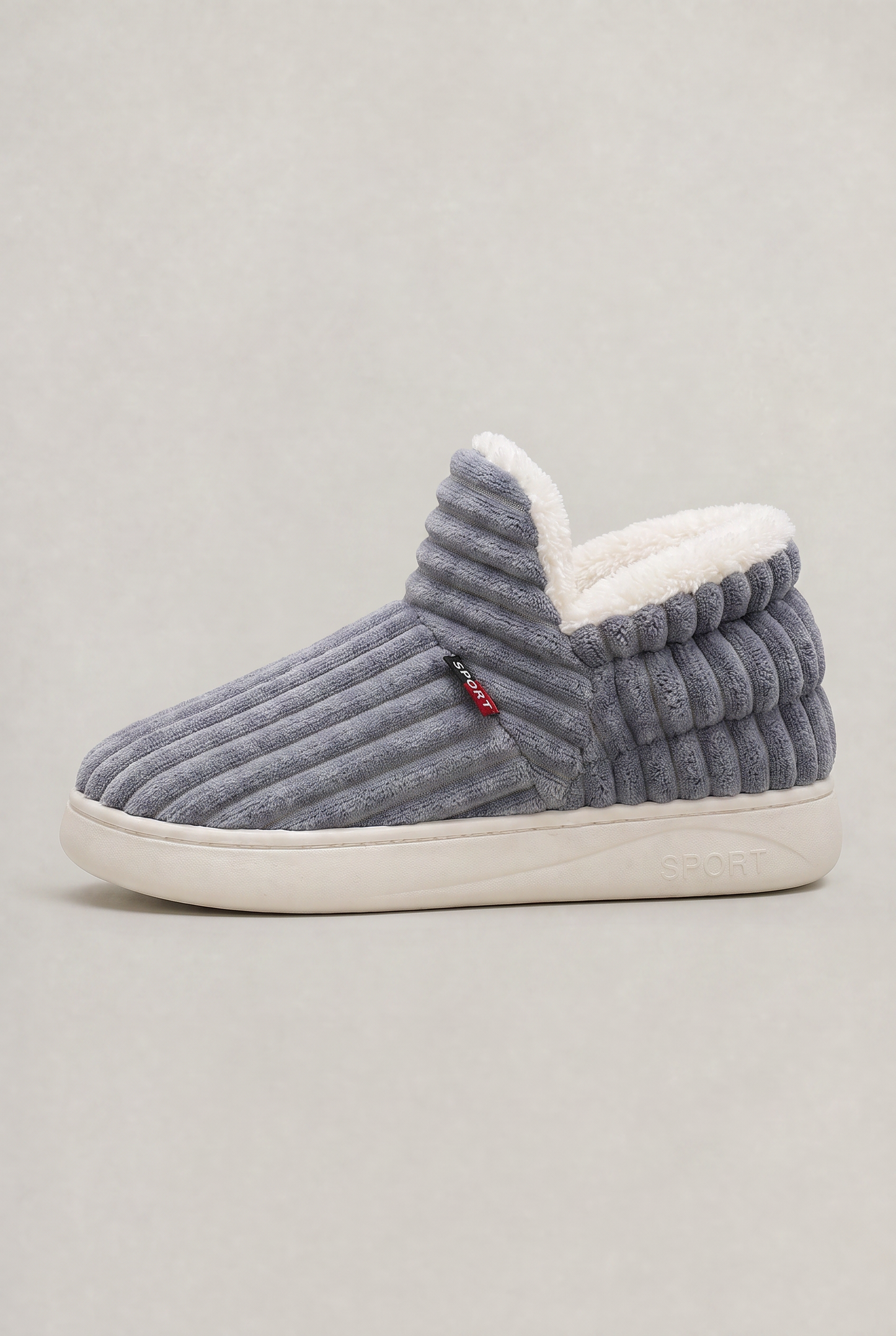 Women's Corduroy Fur Lined Slippers