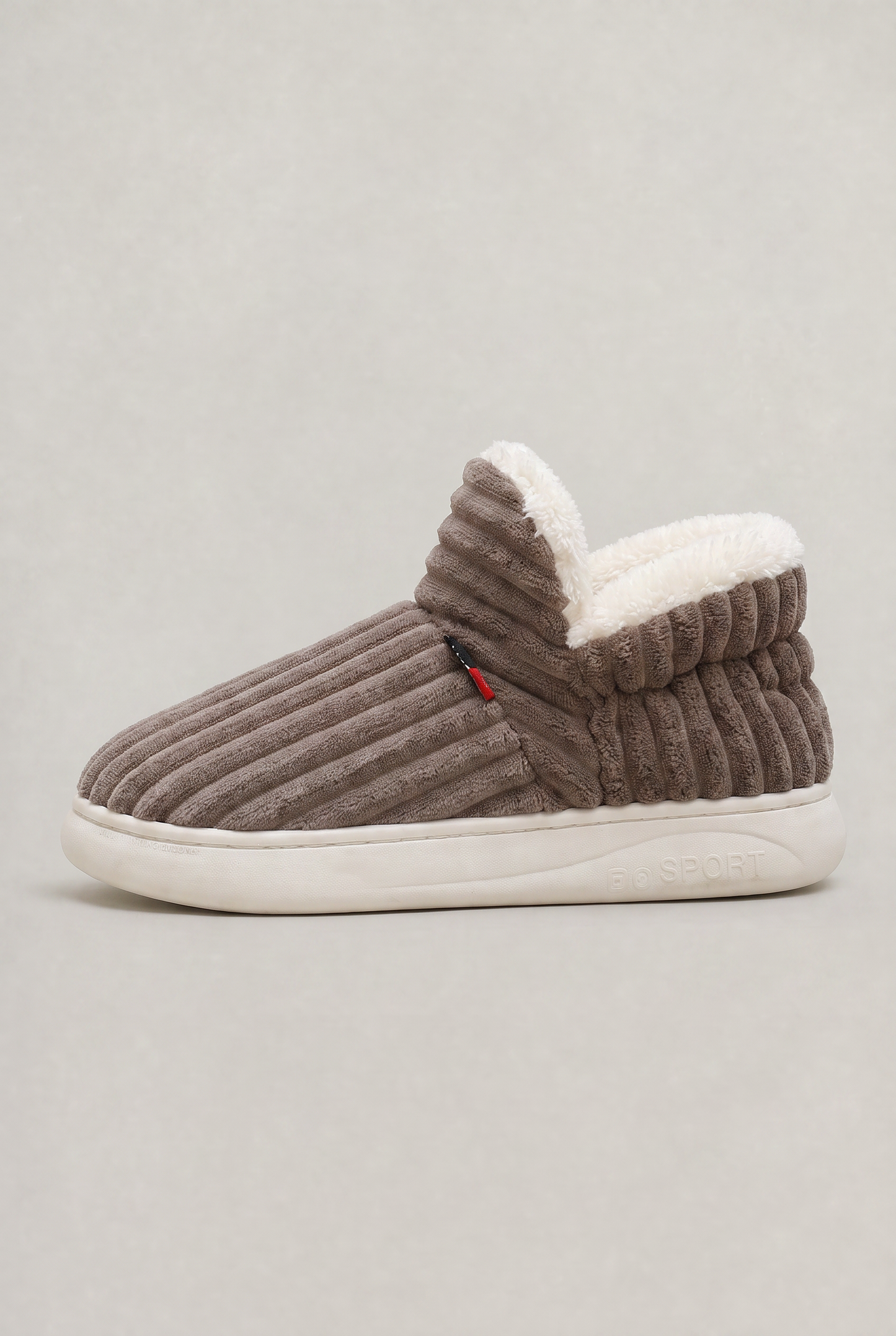 Women's Corduroy Fur Lined Slippers