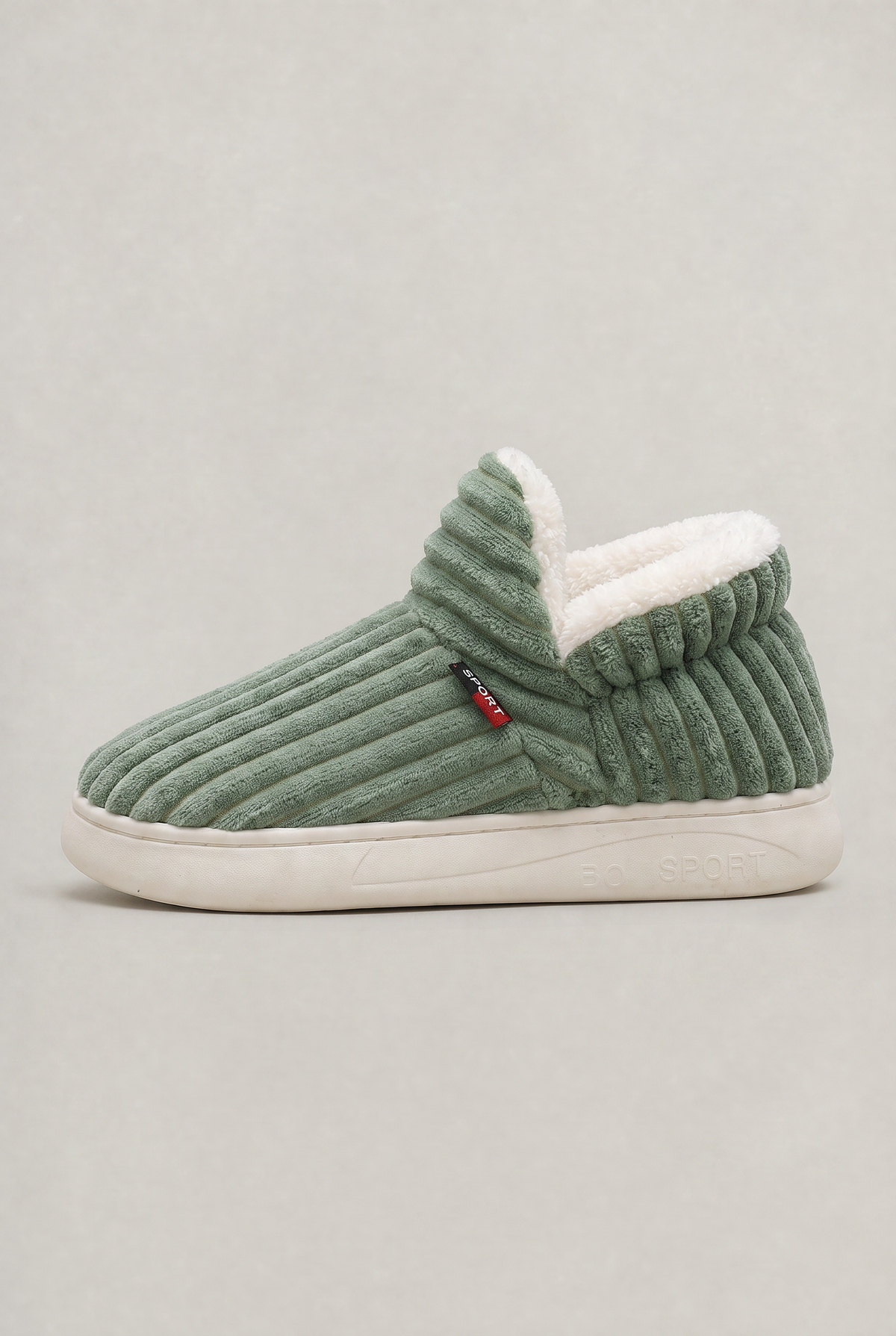 Women's Corduroy Fur Lined Slippers