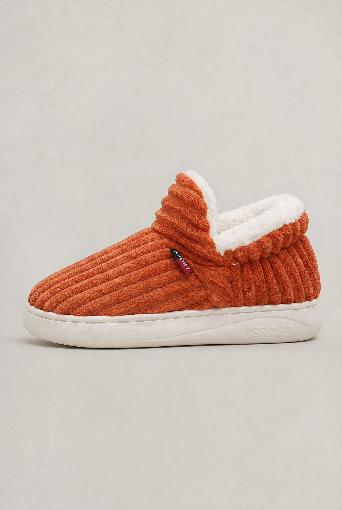 Women's Corduroy Fur Lined Slippers