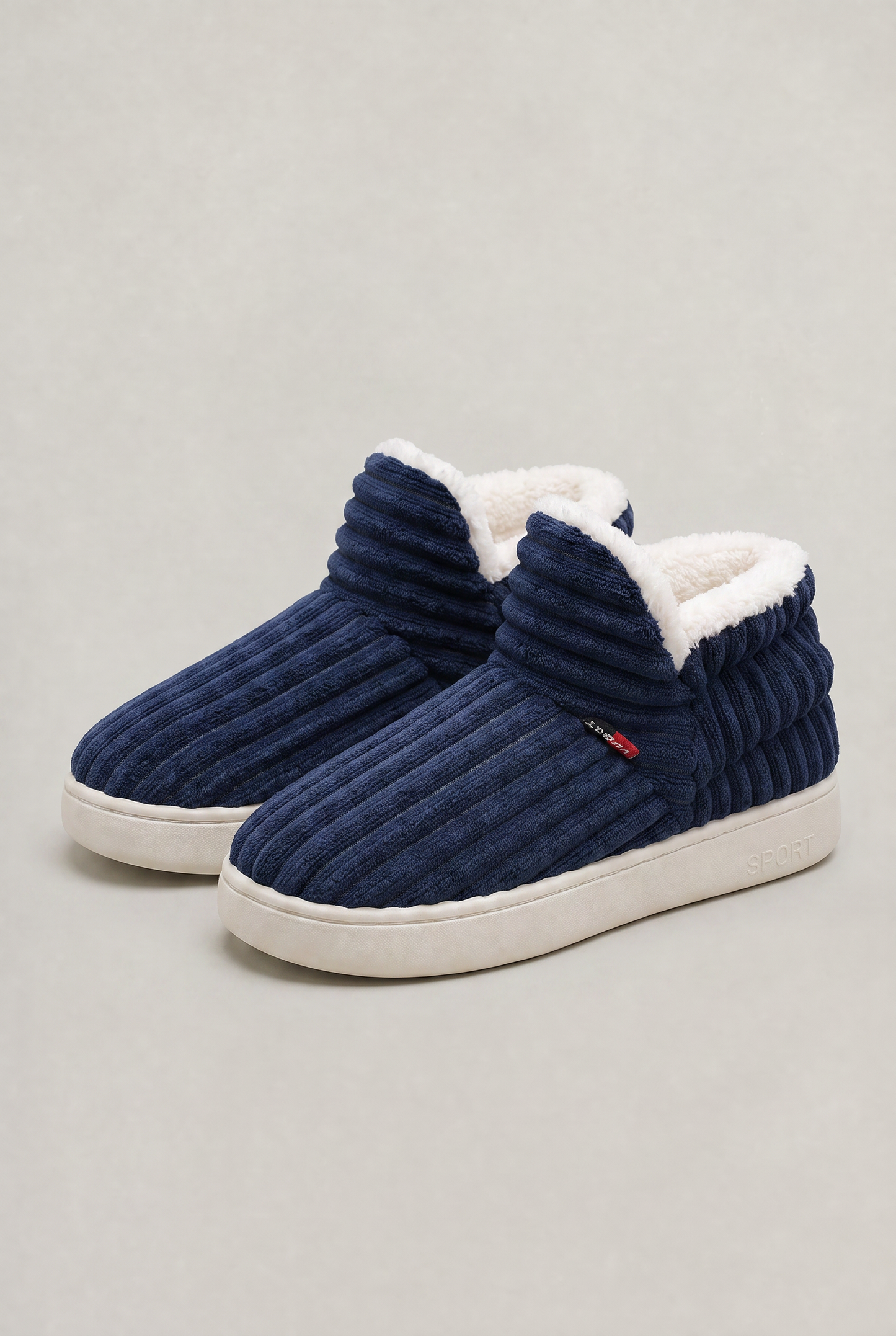 Women's Corduroy Fur Lined Slippers