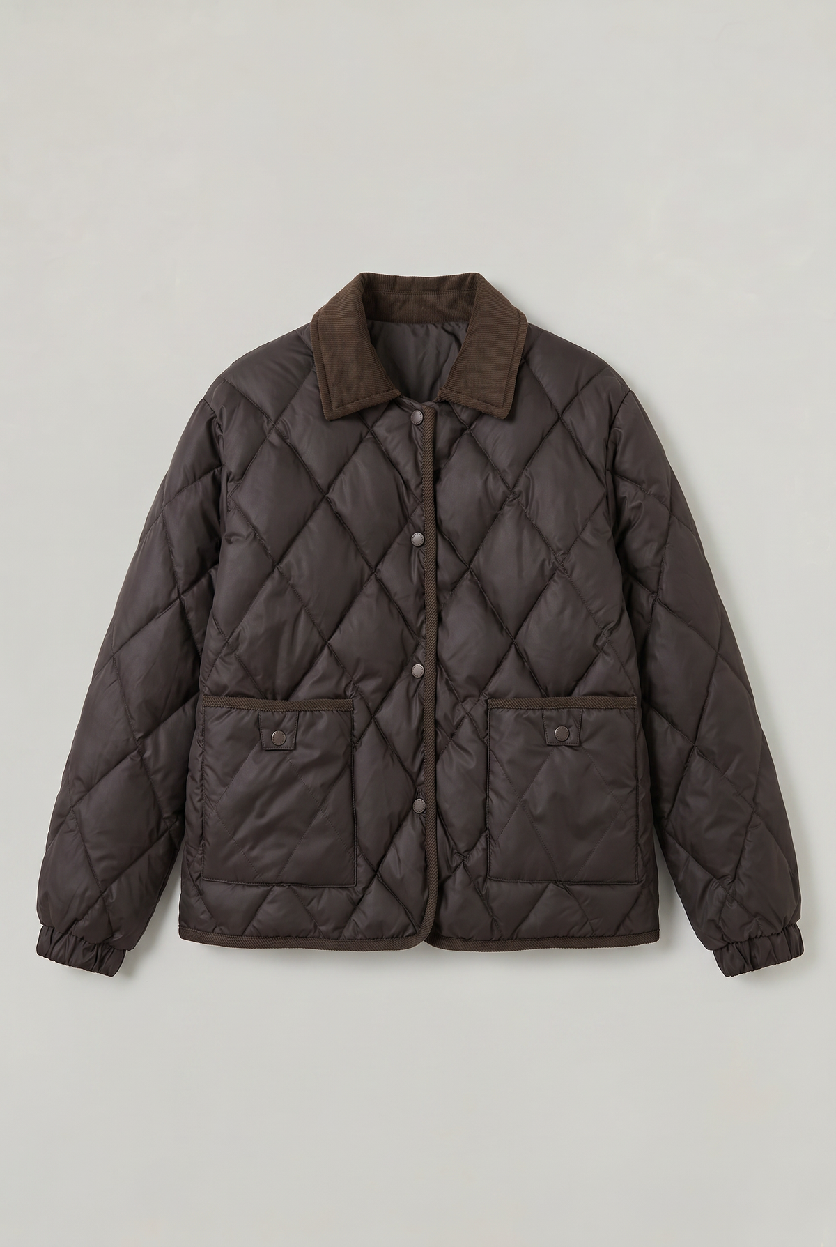 Women's Quilted Diamond Collar Jacket