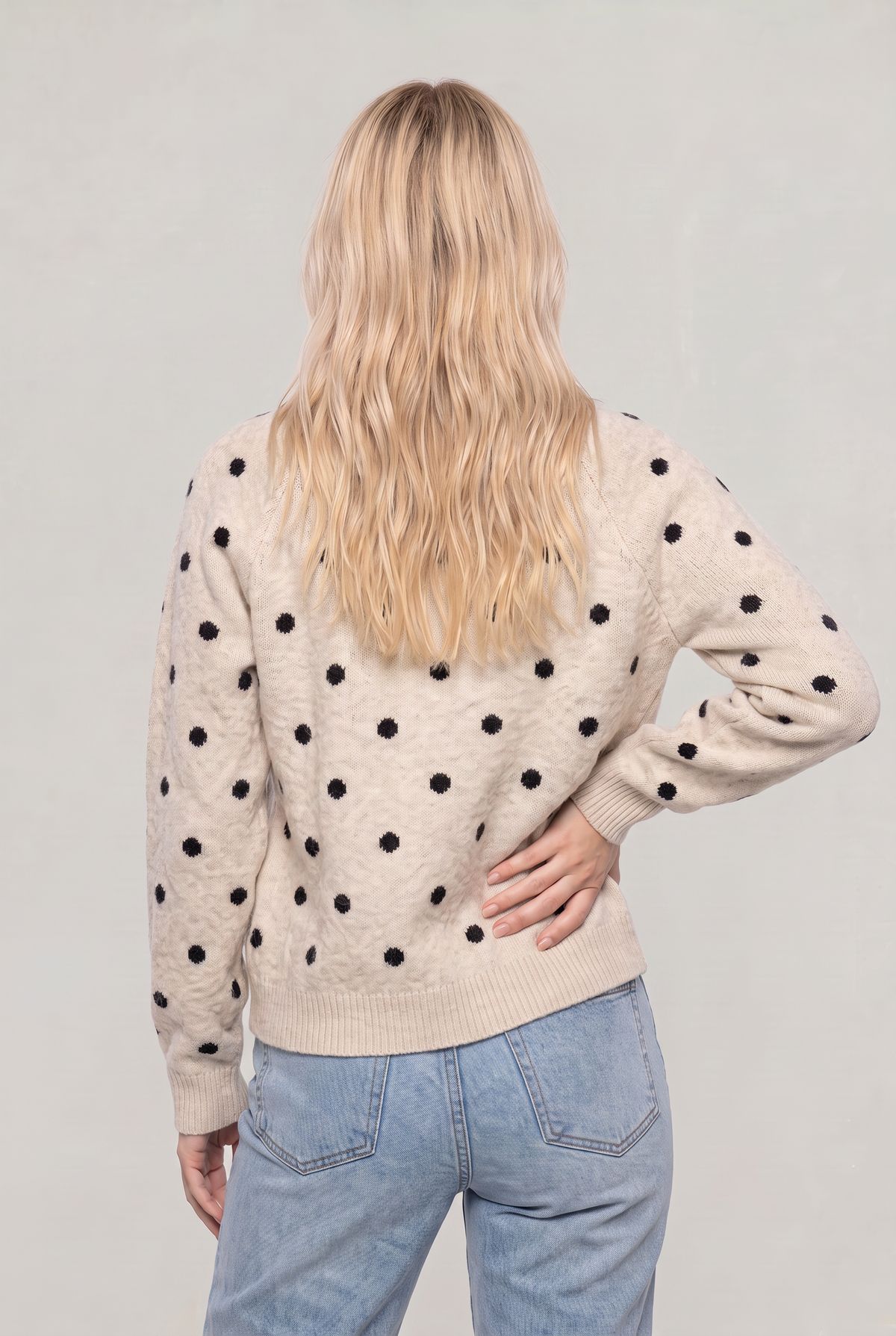 Women’s Polka Dot Button-Up Cardigan