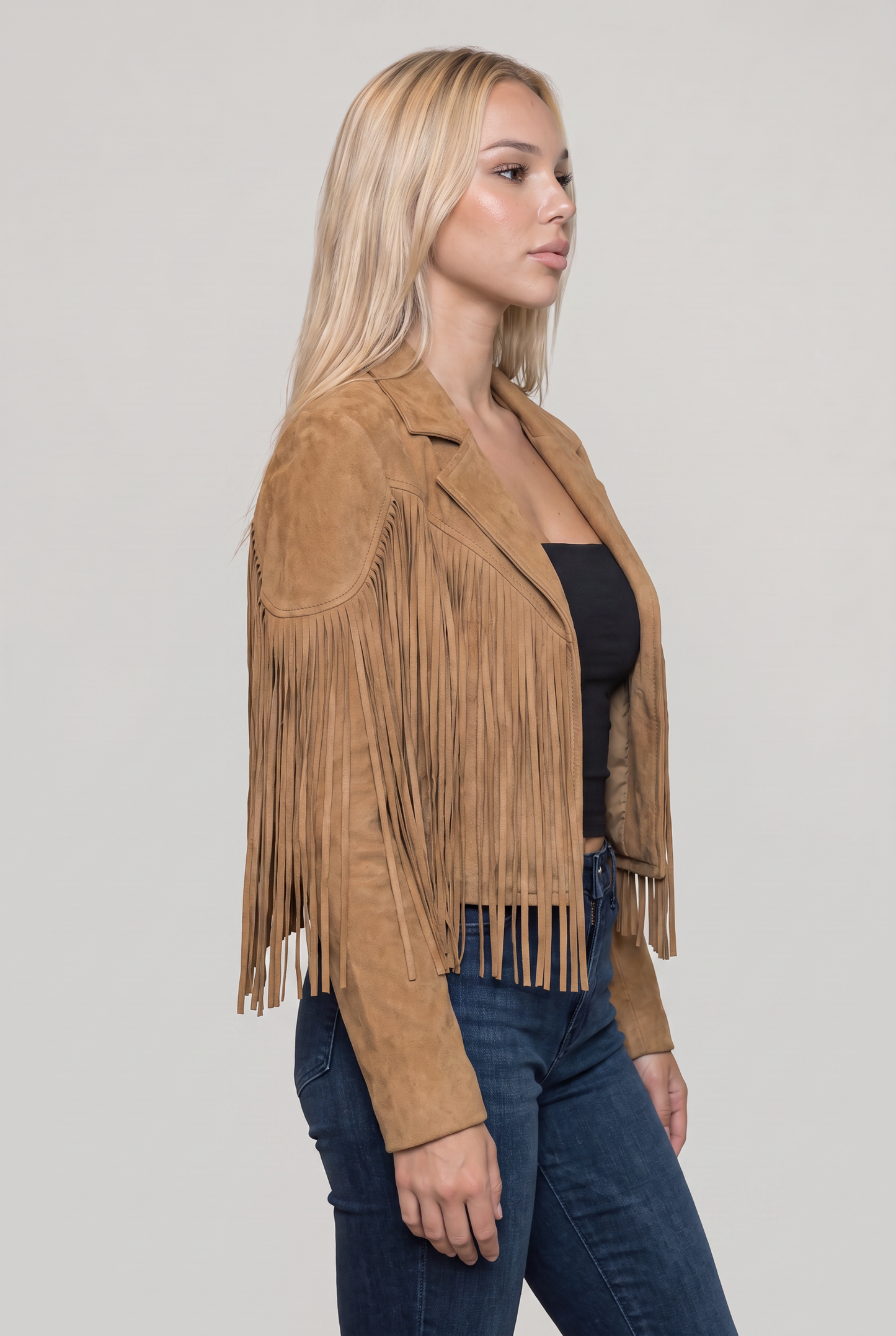 Women's Suede Fringe Cowboy Jacket
