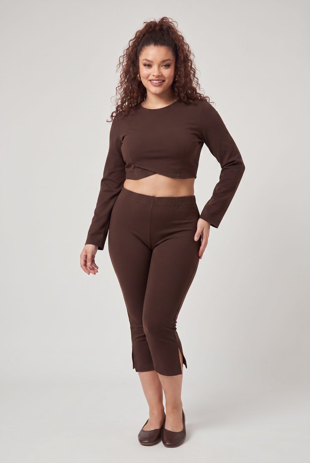 Women’s Split-Hem Capri Leggings