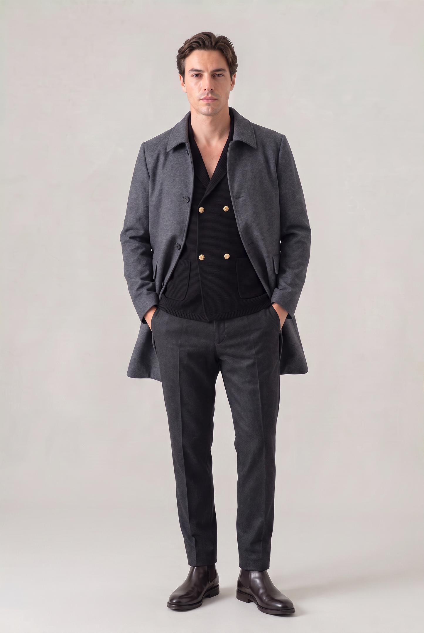 Men's Single Breasted Loose fit Coat