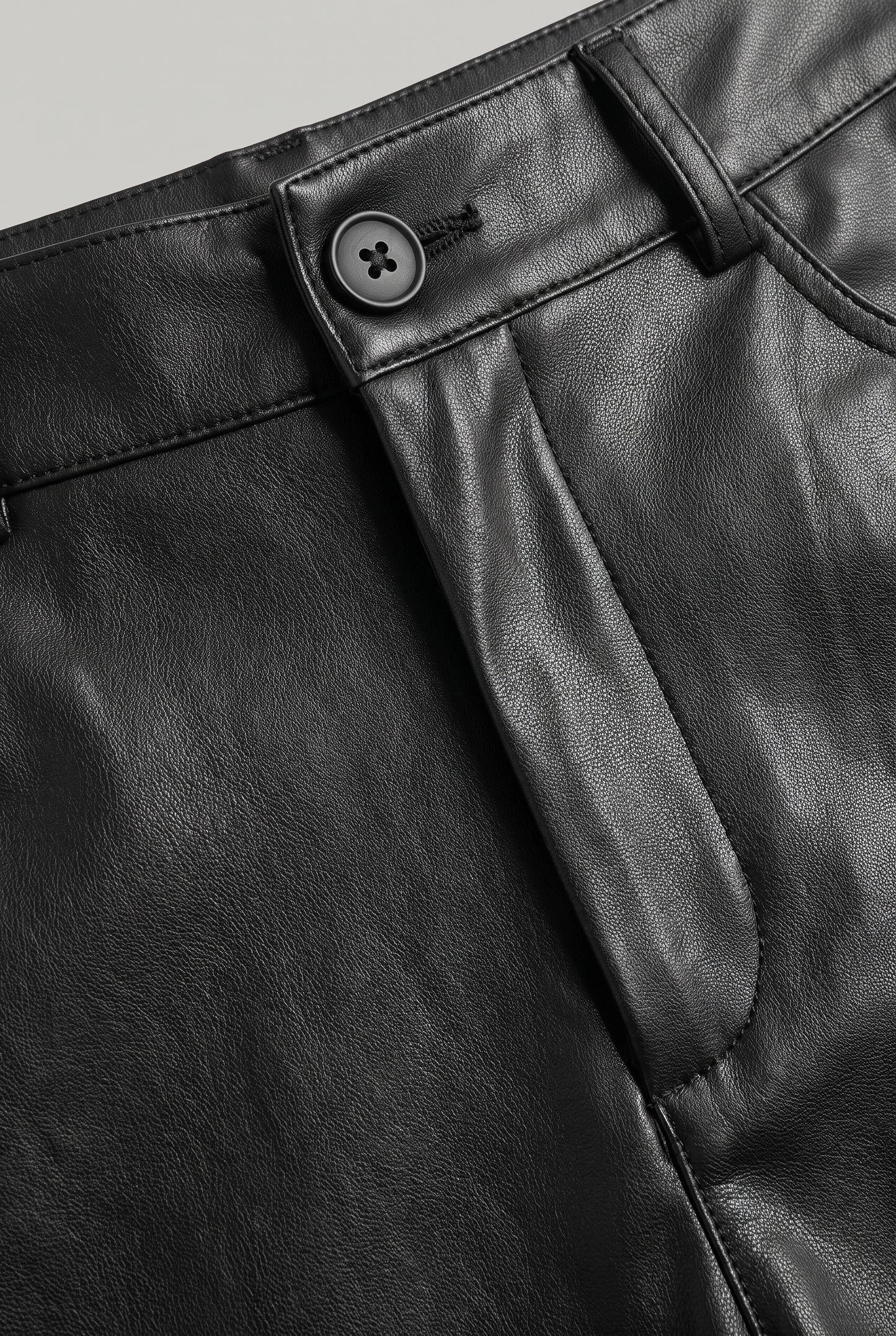 Women’s High-Waist Faux Leather Wide-Leg Trousers