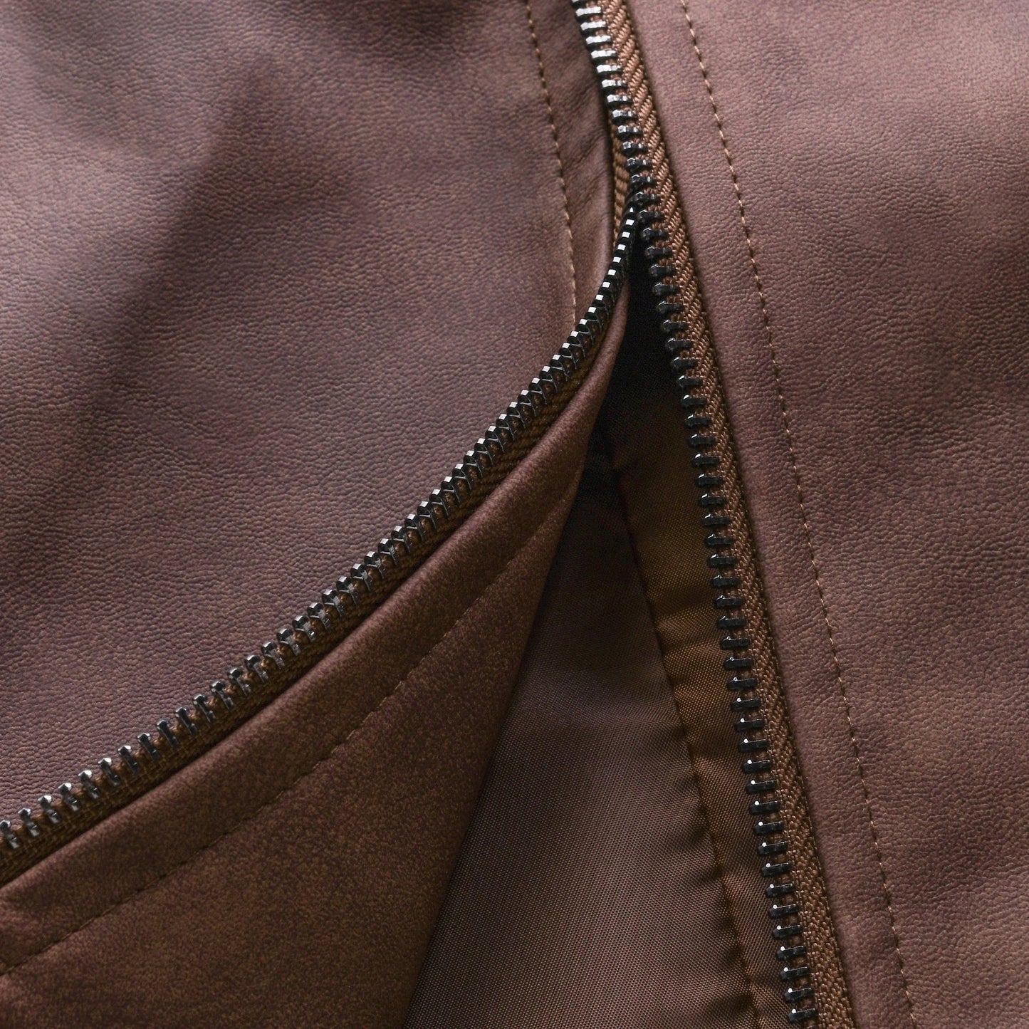 Men's Vintage Leather-Look Biker Jacket