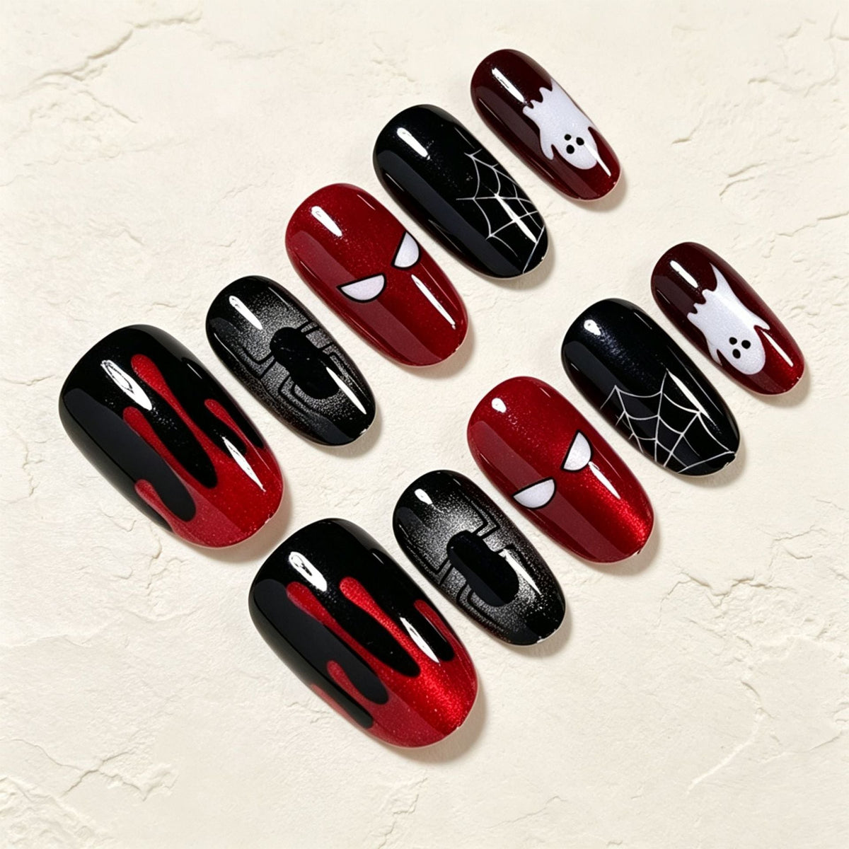 Halloween Themed Press-On Nail Art Set Stornfield