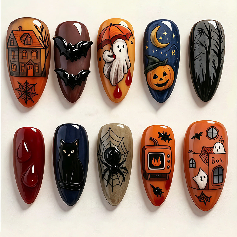 Halloween-Themed Nail Art Design Stornfield