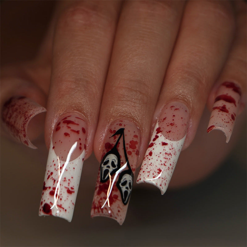 Artistic Halloween-Themed Press-On Nails Stornfield