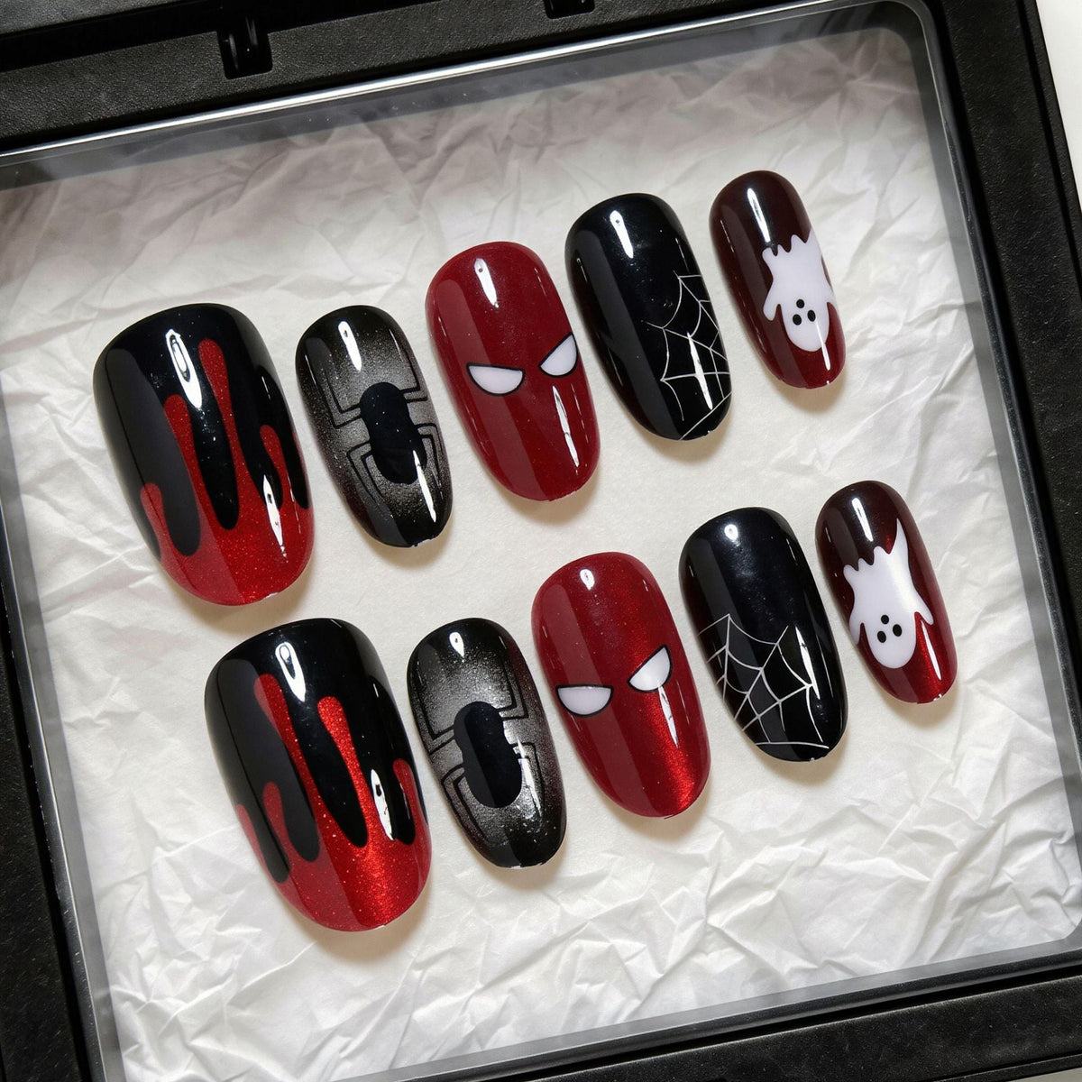 Halloween Themed Press-On Nail Art Set Stornfield