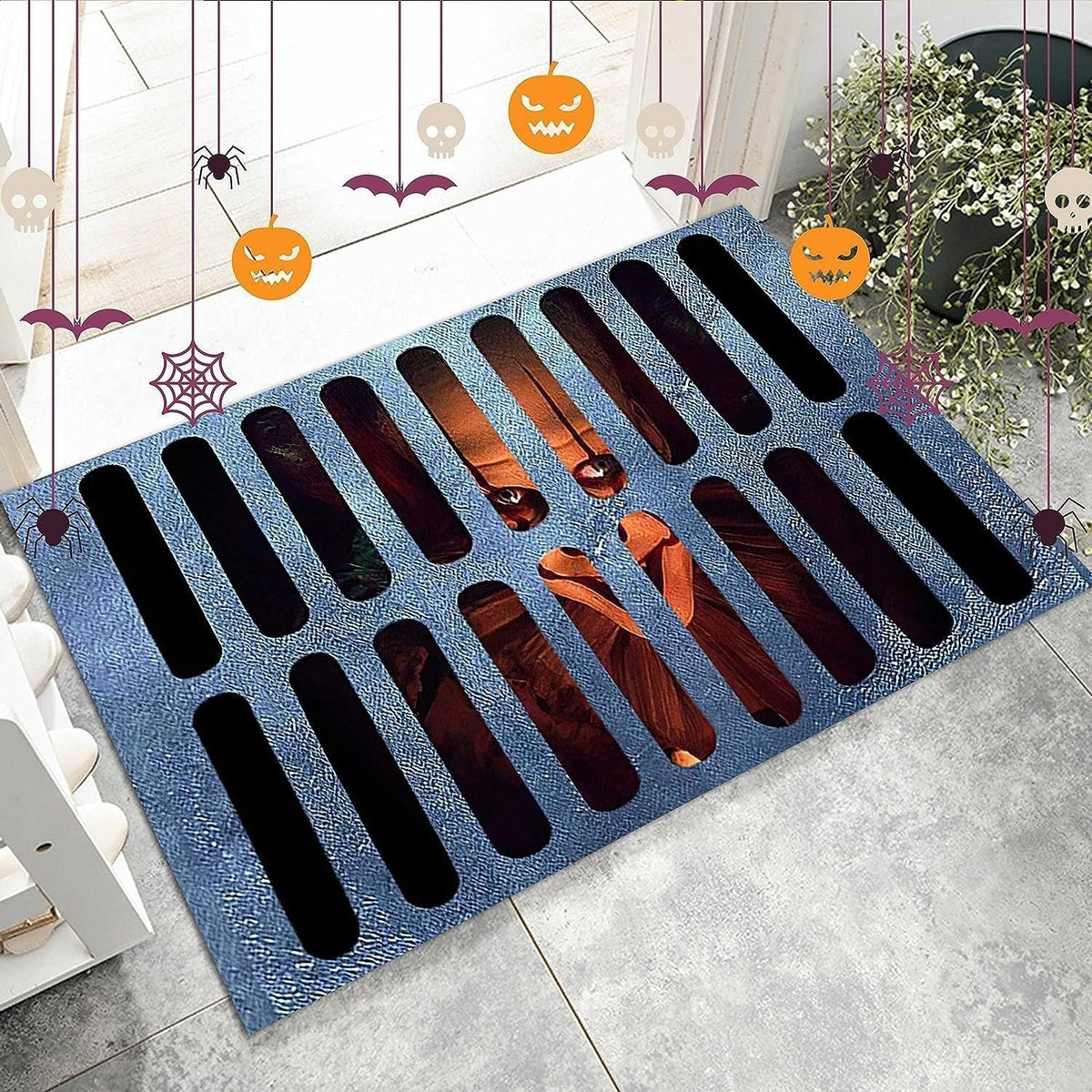 Halloween-Themed Slotted Entrance Mat Stornfield