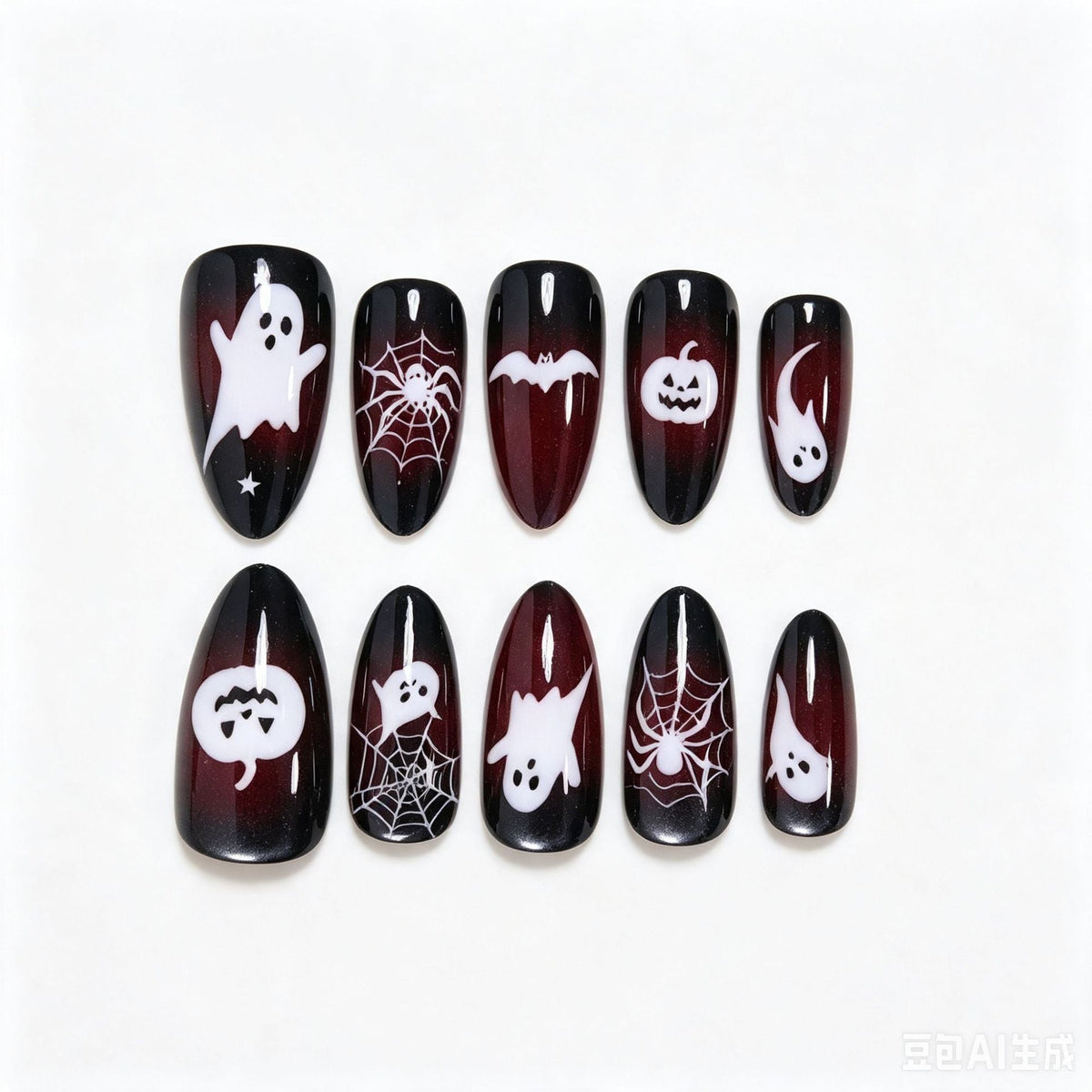 Halloween Themed Press-On Nail Art Stornfield