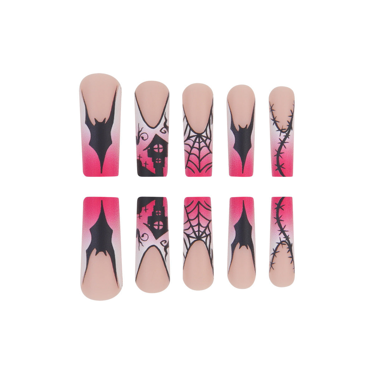 Creative Halloween-Themed Press-On Nail Art Stornfield