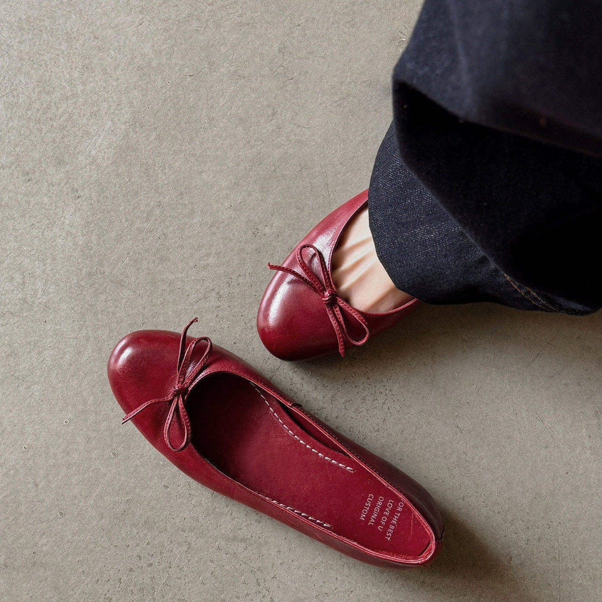 Women's Ballet Flats with Bow Detail Round Toe