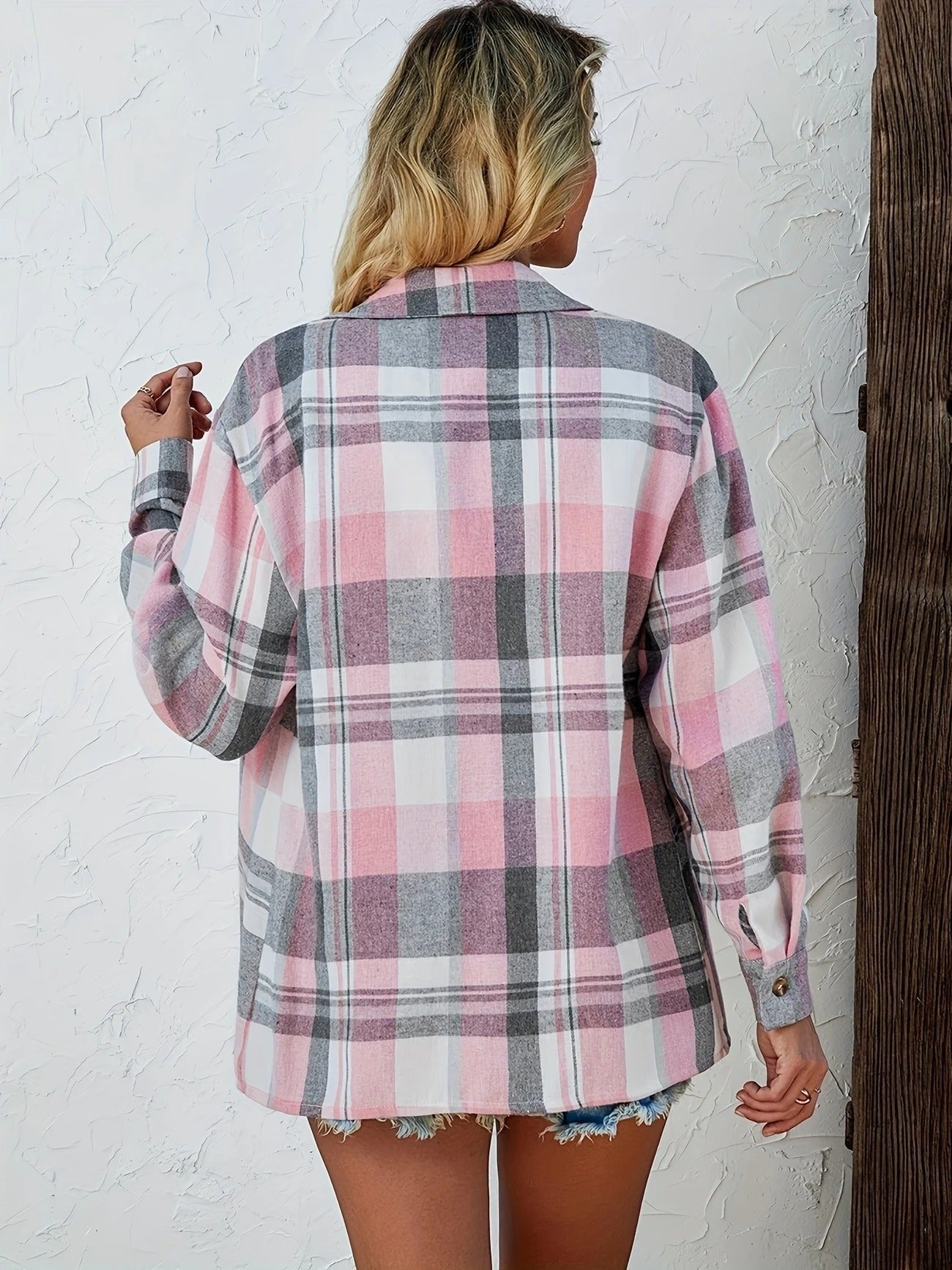 Relaxed Plaid Flannel Shacket with Chest Pocket