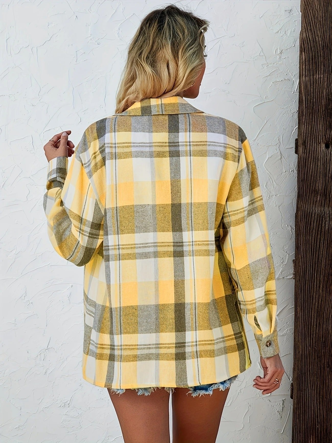Relaxed Plaid Flannel Shacket with Chest Pocket