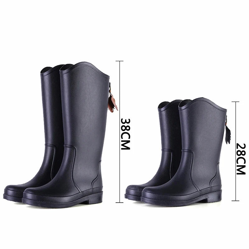 Women's Slip-On PVC Rain Boots - Sablienne