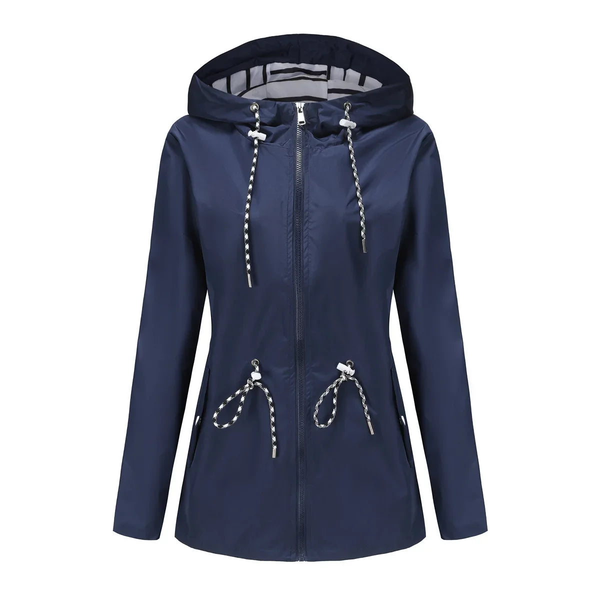 Women's Waterproof Drawstring Rain Jacket - Cerisane