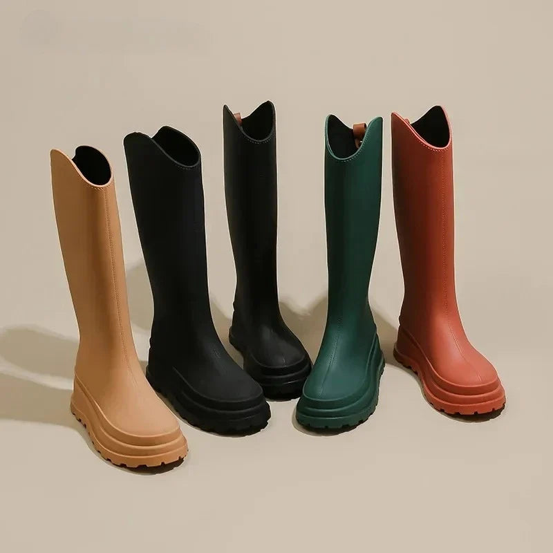 Women's Tall Platform Wellington Rain Boots - Rosalienne