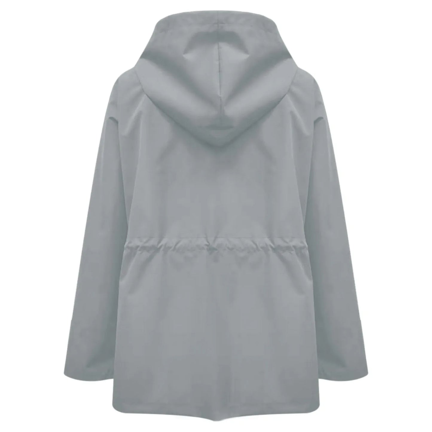 Women's Oversized Hooded Zip Raincoat - Ondalise
