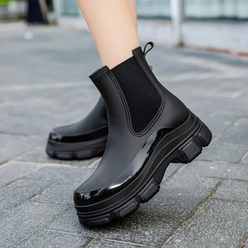 Women's Lightweight Garden Platform Rain Boots - Ciellane