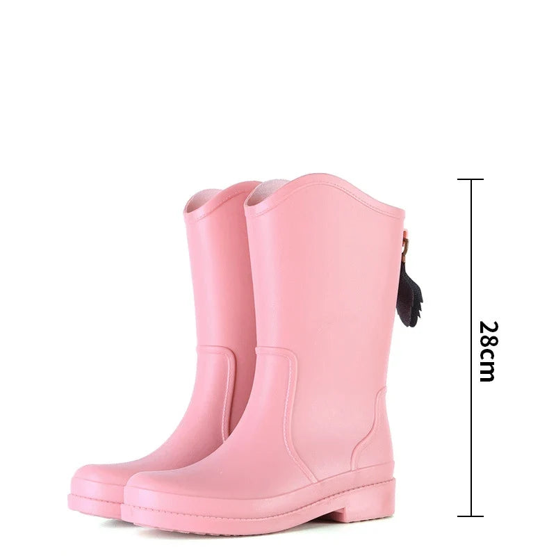 Women's Slip-On PVC Rain Boots - Sablienne